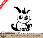 Cute Cartoon Panda & Horned Rabbit SVG Bundle -  & Colorful SVG
