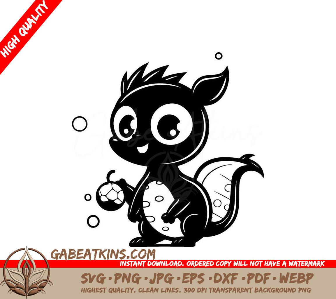 Cute Squirrel & Skunk Soccer SVG Bundle SVG