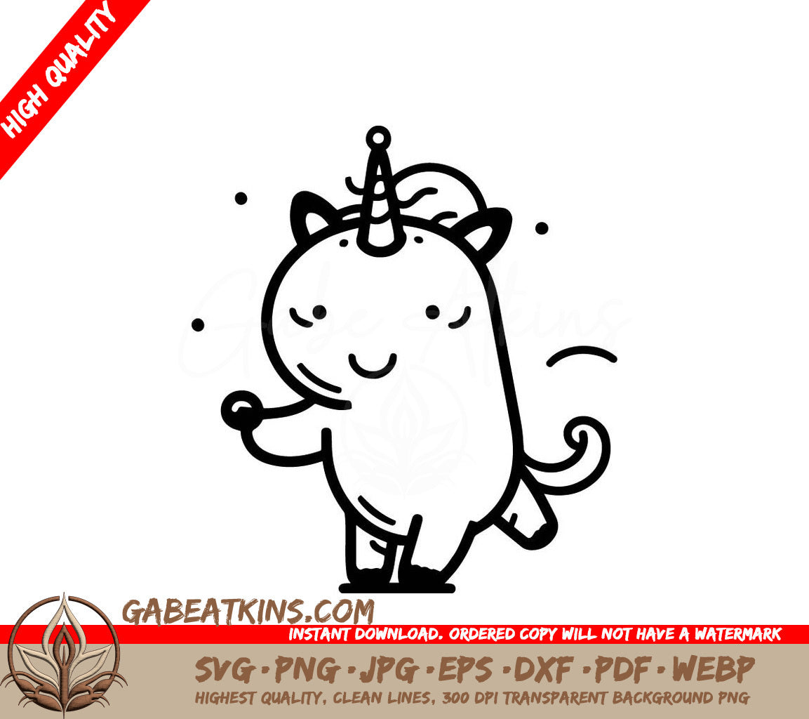 Cute Unicorn Party Hat SVG SVG