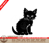 A Cat With Big Eyes SVG - Cute Kitten SVG