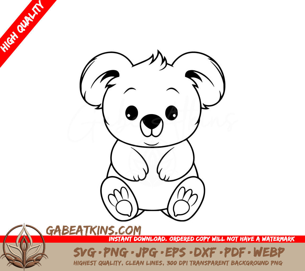 A Koala Bear SVG - Cute Koala SVG