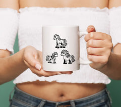 Cute Vector Illustration Images Of Horses For Coloring