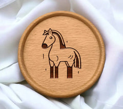 Cute Cartoon Horse Vector Illustration Isolated On A White Background