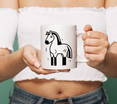 Cute Cartoon Horse Vector Illustration Isolated On A White Background