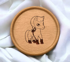 Cute Cartoon Horse Isolated On A White Background Vector Illustration