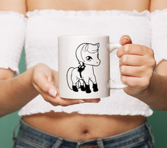 Cute Cartoon Horse Isolated On A White Background Vector Illustration