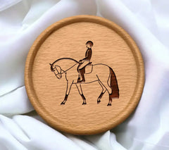 Cute Vector Print In Equestrian Sport Style