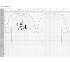 Cute Vector Print In Equestrian Sport Style