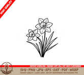 Daffodil Duo Digital Product SVG