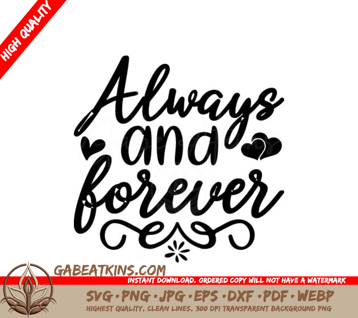 Always & Forever SVG Sign Design SVG