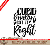 Cupid Finally Got It Right - Valentines Day SVG Design SVG