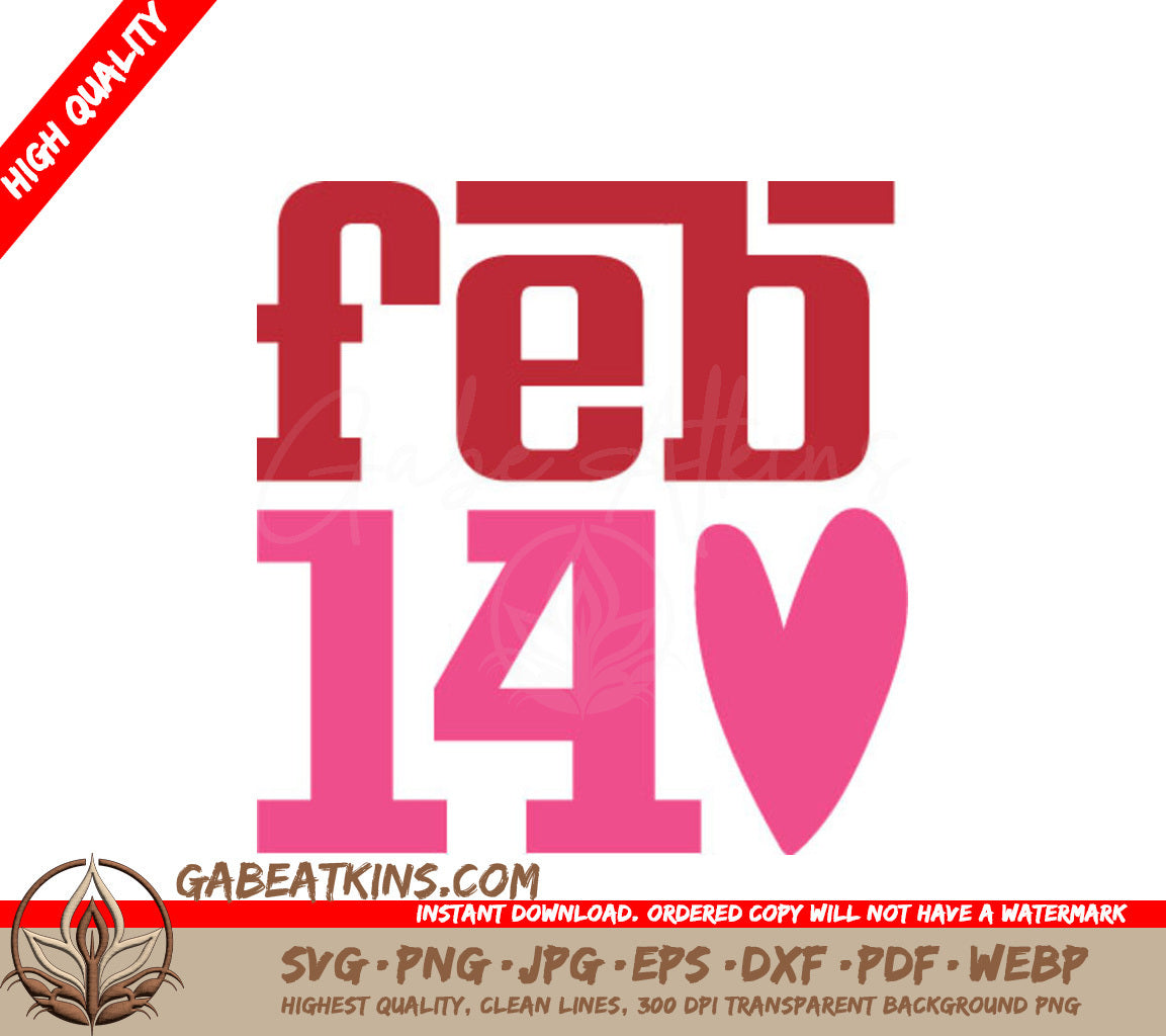 Valentines Day Red & Pink Heart SVG Design SVG