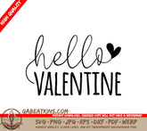 Hello Valentine SVG Design for Valentines Day SVG