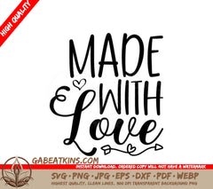 Made With Love SVG Design SVG