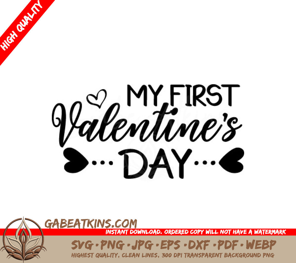 My First Valentines Day SVG -  Sign Design SVG