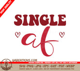 Single AF Red Sign SVG Cut File SVG