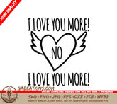 I Love You More Heart with Wings SVG T-Shirt Design SVG