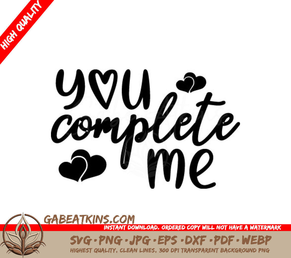 You Complete Me SVG Sign SVG