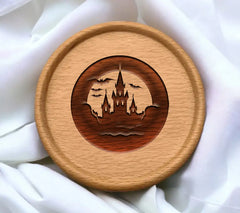 Day of the Dead Castle with Bats SVG - Halloween Ancestor Tribute SVG