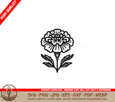 Dazzling Marigold SVG - Digital Product with Multiple File Formats