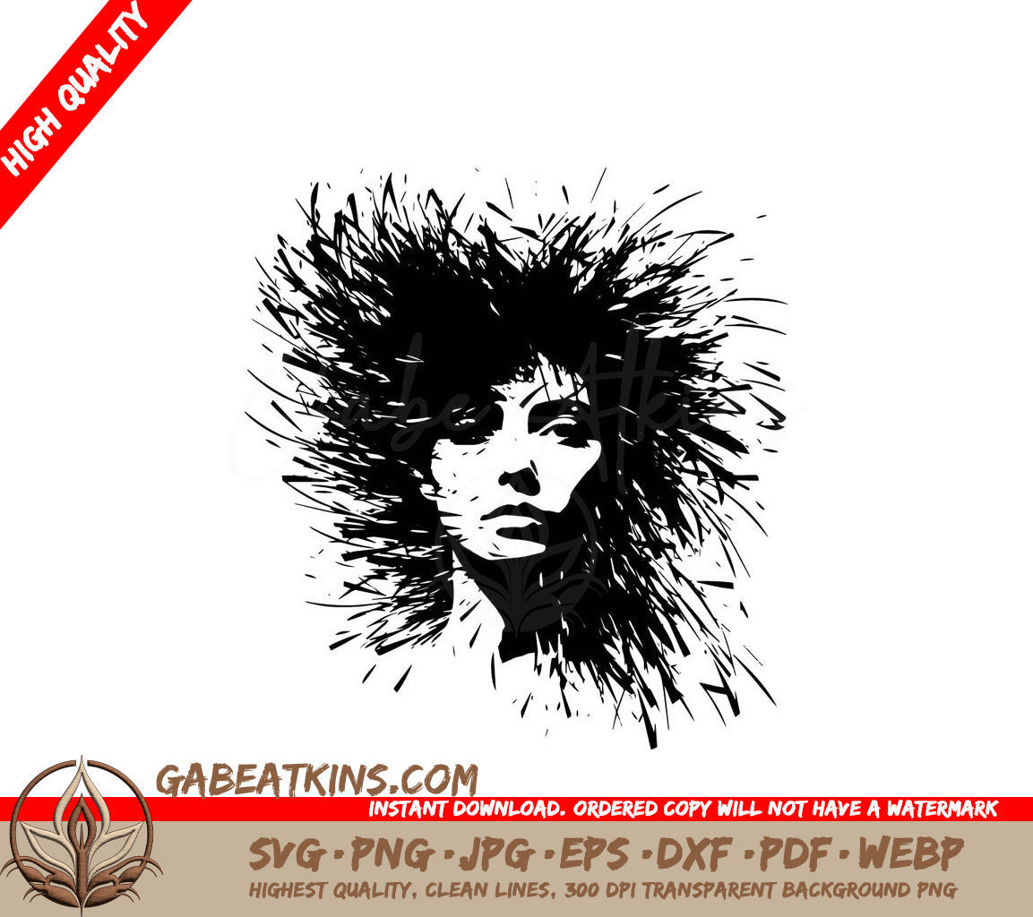 A Womans Face SVG - Delicate Chaos SVG