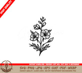 Larkspur Bouquet SVG - Digital Download File