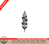 Delphinium Elegance Digital File in SVG Format
