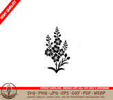 Delphinium Silhouette SVG - Digital Product in Various File Formats
