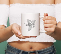 Tooth Fairy with Butterfly Wings SVG Coloring Page SVG