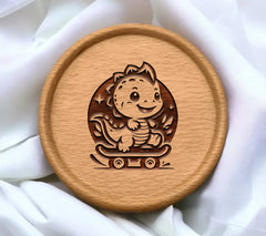 Cute Baby Dinosaur Skateboarding SVG - Design Design Inspiration SVG