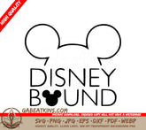 A Black And White Logo For Disney Bound SVG - Disney Bound SVG SVG