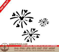 Mickey Mouse Fireworks SVG - Disney Fireworks SVG SVG