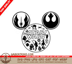 Star Wars Design With Mickey Mouse Ears SVG - Disney SVG Mickey Ears Star Wars SVG