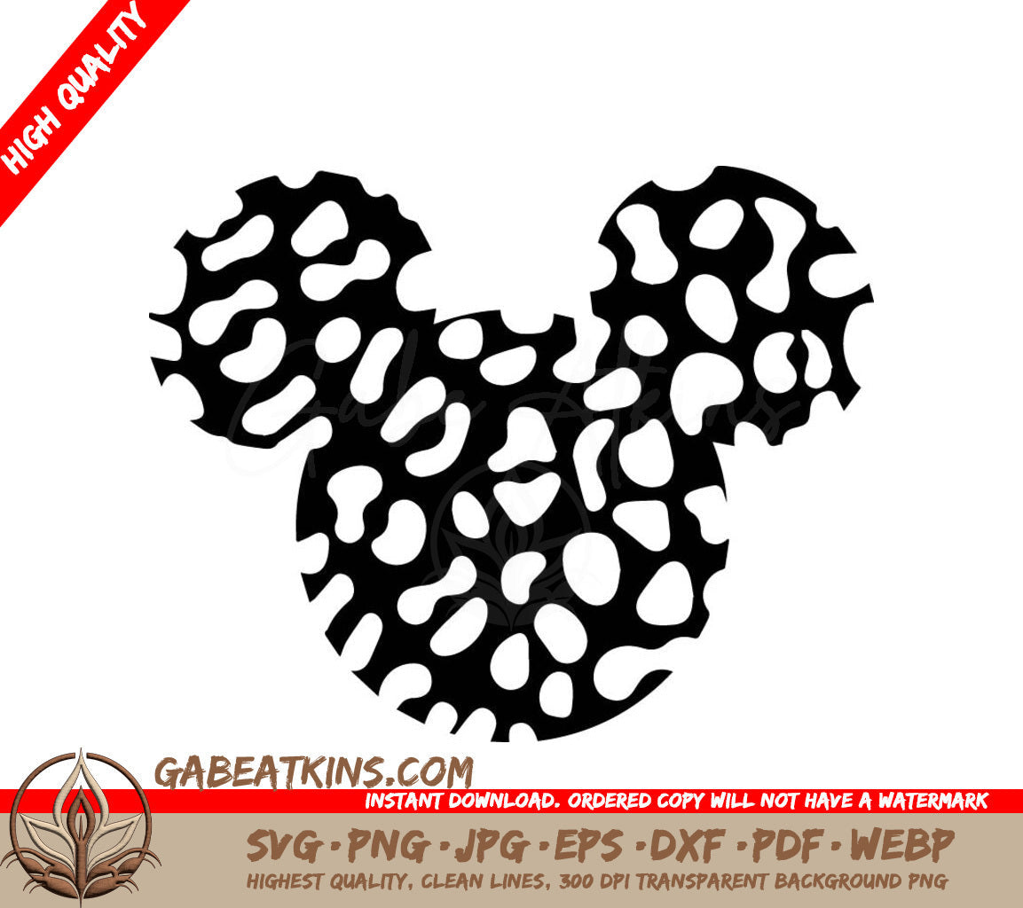 A Mickey Mouse Head SVG - Disney SVG Mickey Patterned SVG
