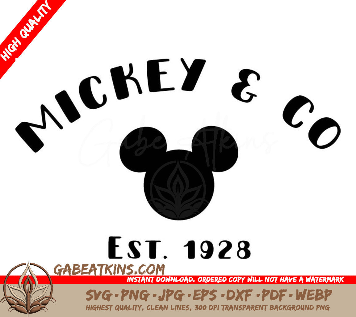 Design For Mickey And Co. SVG - Disney SVG Mickey and Co Est 1923 SVG