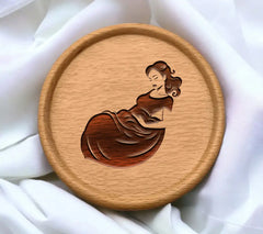 Pregnant Woman SVG - Divine Expectancy Maternity Emblem SVG