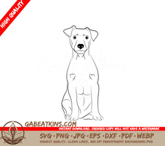 Doberman Sitting Down - Dog SVG SVG