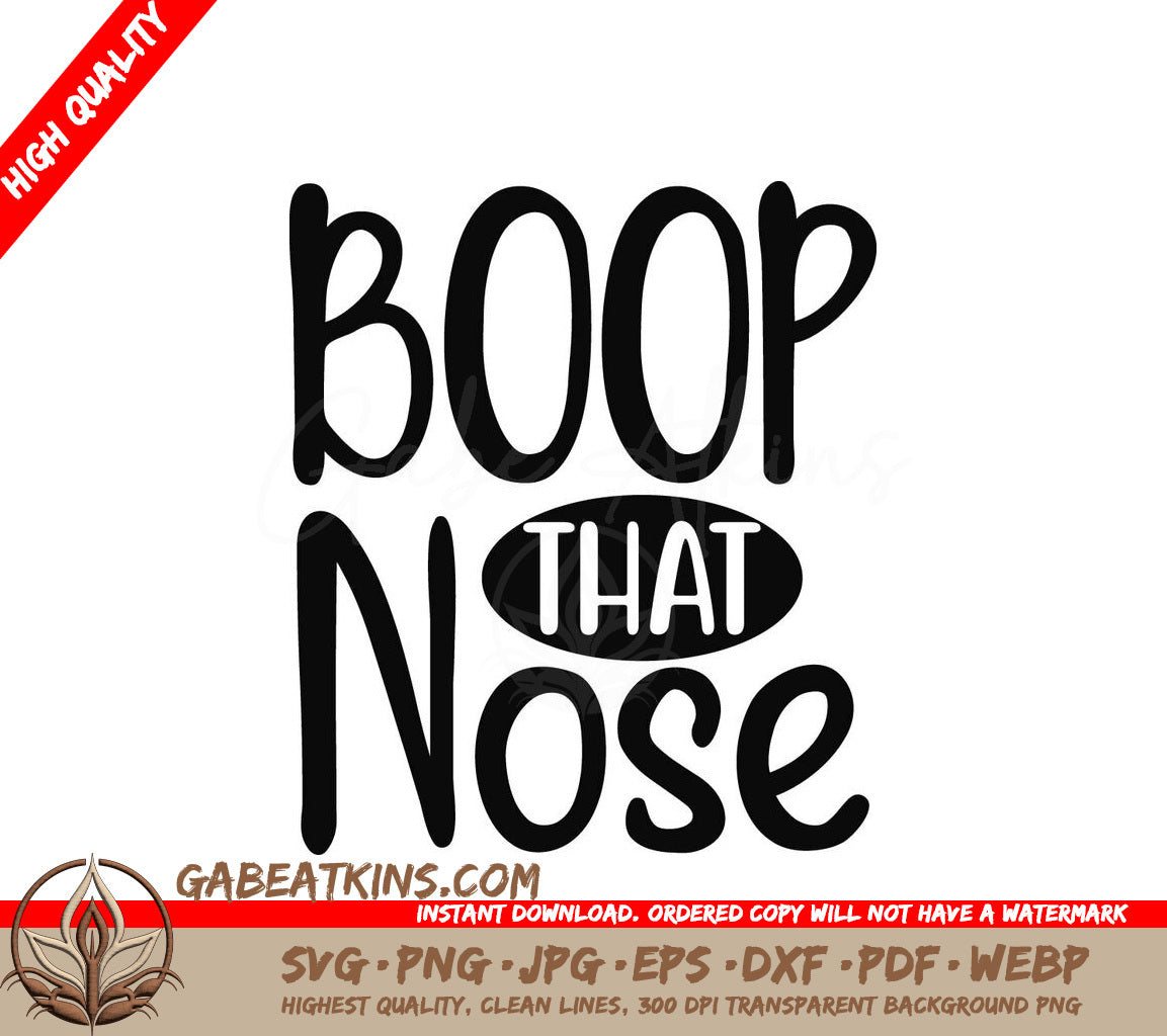 Boop That Nose Dog SVG Cut File SVG
