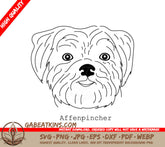 Affenpincher Dog SVG - Outline Drawing SVG