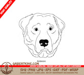 Akbash Dog Breed Outline SVG -  Drawing SVG