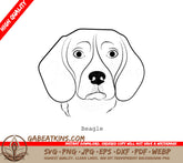 Beagle Dog Outline SVG - Drawing SVG