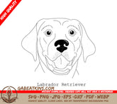 Labrador Retriever SVG - Dog Breed Outline SVG
