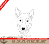 Swedish Vallhund Dog Breed SVG -  Outline SVG