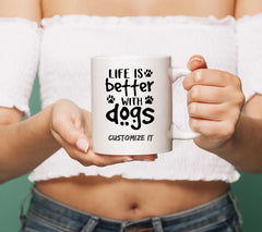 Life Is Better With Dogs SVG Cut File - Dog Lover Design SVG