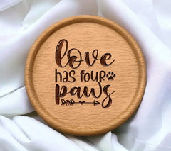 Love Has Four Paws Dog SVG Design SVG