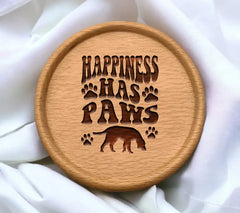 Happiness Has Paws Dog SVG Cut File SVG