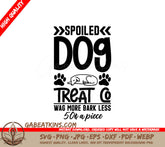 Wag More Bark Less Spoiled Dog Treat Co. SVG Cut File SVG