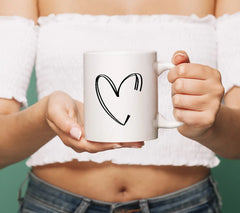 Doodle Heart SVG with Text - Simple Heart Illustration SVG