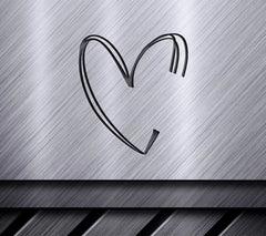 Doodle Heart SVG with Text - Simple Heart Illustration SVG