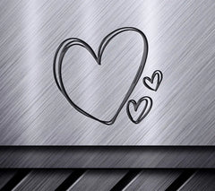 Heart with Two Smaller Hearts SVG Doodle Bundle SVG